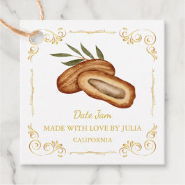 Vintage Fecha casera Jam Square Hang Etiqueta