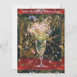 Vintage Feliz 40° Aniversario del Boda