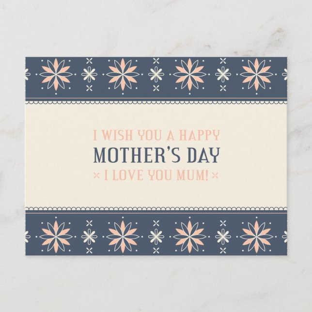 Vintage Feliz Día de la Madre | Tarjeta postal (Anverso)