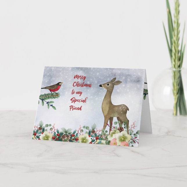 Vintage Feliz Navidad a mi amigo especial (Anverso)