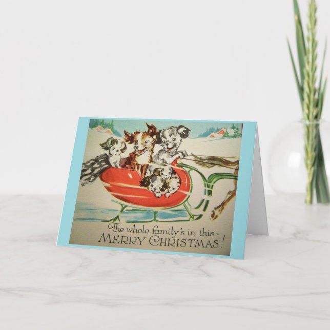 Vintage - Feliz Navidad de la familia, (Anverso)