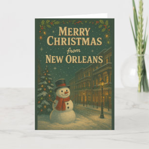 Vintage Feliz Navidad de Nueva Orleans doblado