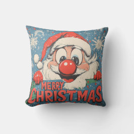 Vintage "Feliz Navidad" Santa Cojín decorativo