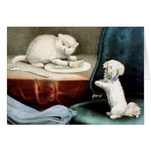 Vintage Fido del KRW y tarjeta del gatito