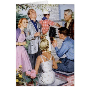 Vintage - fiesta retro del Bbq y los