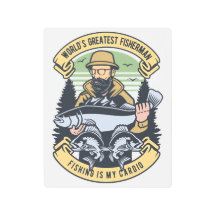 Vintage Fisherman Poster arte Metalizado en la par