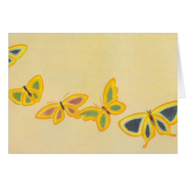 Vintage Five Butterflies - Tarjeta (Anverso (Horizontal))