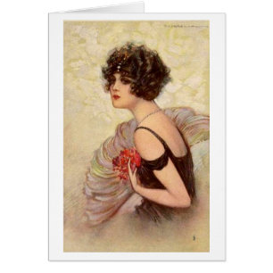 Vintage Flapper con curvas oscuras,