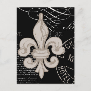 Vintage Fleur de Lis... postal