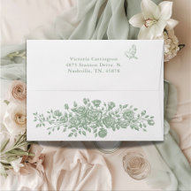 Vintage Floral Autoabordado Elegante