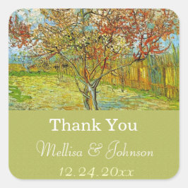 Vintage floral boda favor gracias pegatinas