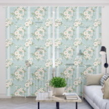 Vintage Floral Chinoiserie Cortinas de Apagón