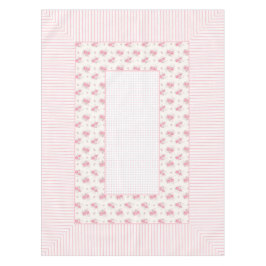 Vintage floral, líneas y manteles de puntos 52"x70