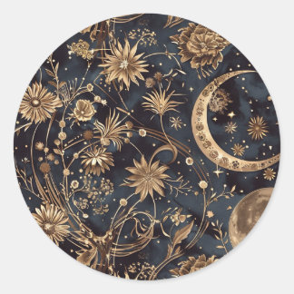 Vintage Floral Night Sky Envelope Pegatina