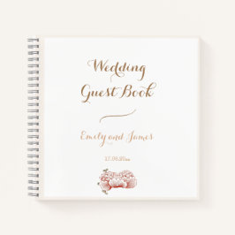 Vintage Floral Ornament Boda libro de invitado