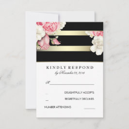 Vintage Floral Wedding RSVP