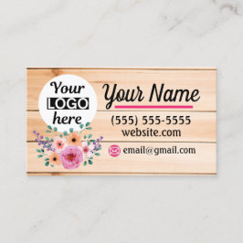 Vintage Floral Wood fundación tarjeta de visita