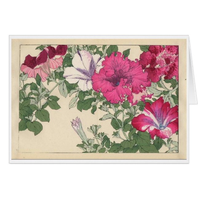 Vintage - flores rosados, (Anverso (Horizontal))
