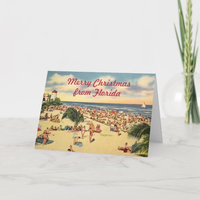Vintage Florida Feliz Navidad (Anverso)