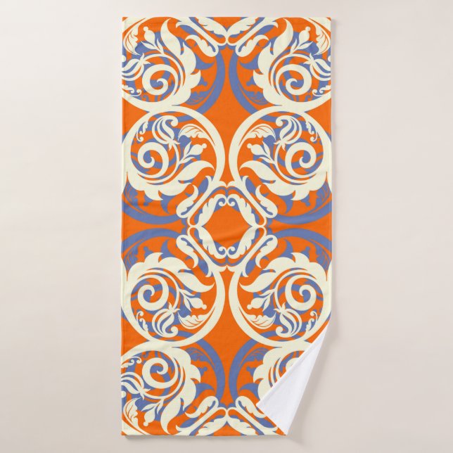 Vintage fondo hermoso, patrón ininterrumpido, lu (Toalla de baño)