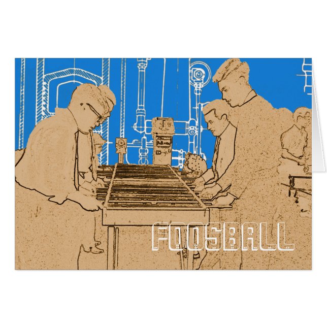VINTAGE FOOSBALL FUZBOLL FOTO TABLE FOOTBALL (Anverso (Horizontal))