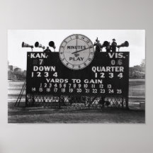 Vintage Football Scoreboard decoración de oficina 