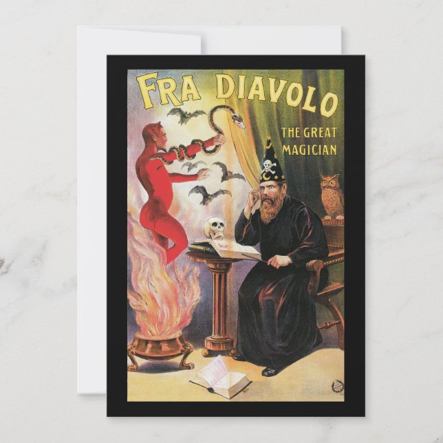 Vintage Fra Diavolo El Gran Poster Mago (Anverso)
