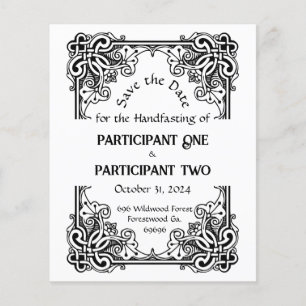 Vintage Frame Handfasting Flat Guardar la tarjeta