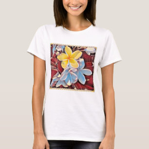 Vintage Frangipani Tree Pop Art, camiseta