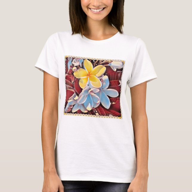 Vintage Frangipani Tree Pop Art, camiseta (Anverso)