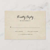 Vintage French Style Wedding RSVP