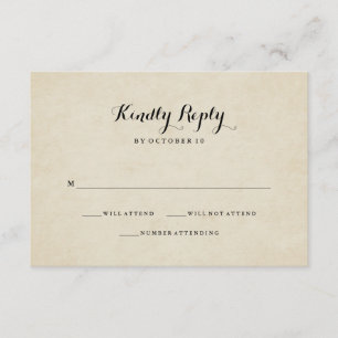 Vintage French Style Wedding RSVP