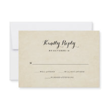 Vintage French Style Wedding RSVP