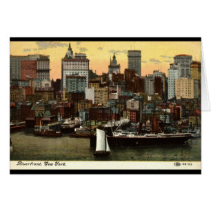Vintage frente al río New York City c1905