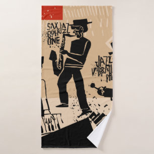 vintage fresco de poster de banda de jazz con trum