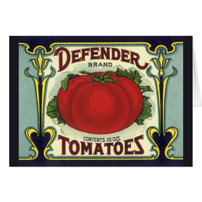 Vintage Fruit Crate Art, Defender Tomates (Anverso (Horizontal))