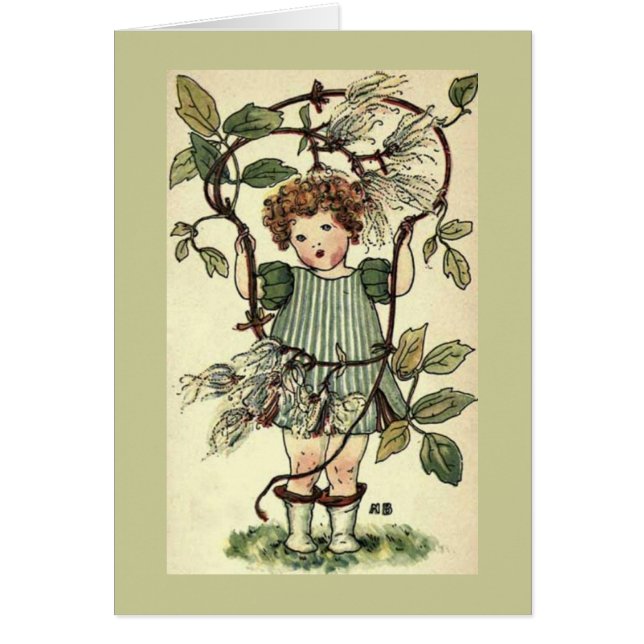 Vintage Garden Cuties Card (Frente)