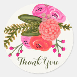Vintage Garden Gracias Pegatinas