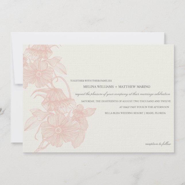 VINTAGE GARDEN | INVITACIÓN DE BODA (Anverso)