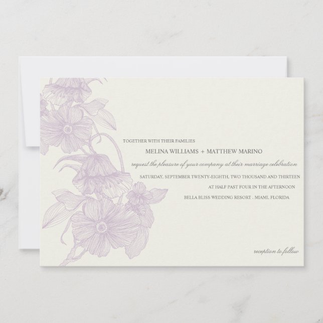 VINTAGE GARDEN | INVITACIÓN DE BODA (Anverso)