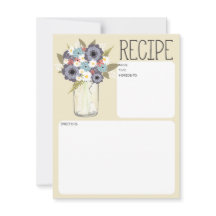 Vintage Garden Mason Jar | Tarjeta de receta
