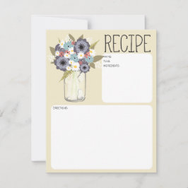Vintage Garden Mason Jar | Tarjeta de receta