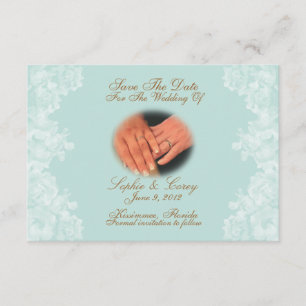Vintage Gardenia Guardar La Tarjeta De Invitación