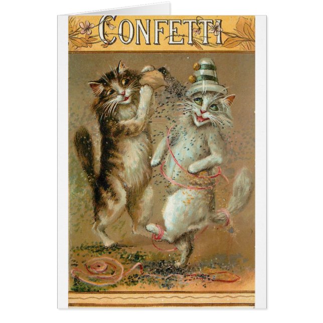Vintage - gatos del fiesta, (Frente)