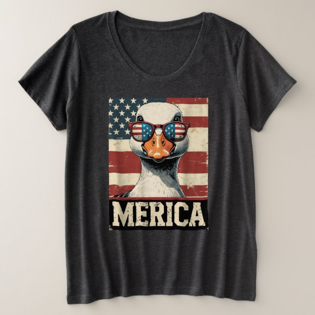 Vintage Goose Merica 4 de julio patriótico (Anverso del diseño)