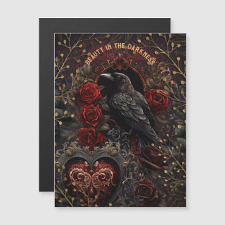 Vintage Gothic Oscuro Belleza Crow Raven Roses Roj