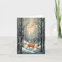 Vintage Gouache Styter Deer Blank