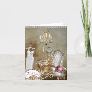 VINTAGE GRACIAS TARJETA PARA DUCHA BRIDAL