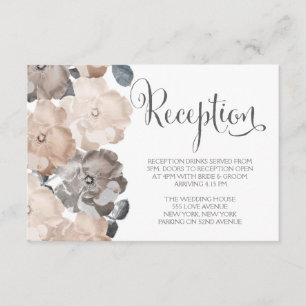 Vintage Gray Rosas Bodas Tarjetas de Recepción
