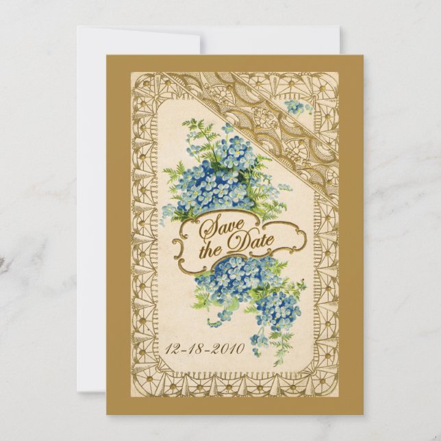 Vintage Guardar la tarjeta de fecha (Anverso)